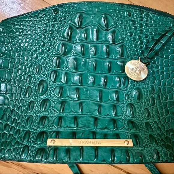 Brahmin Crocodile-Embossed Shoulder Bag - Picture 4 of 9